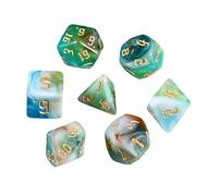 Luwecf Dés Acryliques 5x7 Pièces, Jeux de Table Multi-faces D4 D8 D10 D12 D20, Jeu de Dés Polyédriques