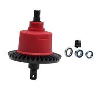 Luwecf Différentiel de Véhicule RC Kit Complet Accessoire de Remplacement Engrenage de Modèle Réduit En Acier et Nylon Solide pour La Performance Adapté Pou, Arrière Rouge