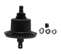 Luwecf Différentiel de Véhicule RC Kit Complet Accessoire de Remplacement Engrenage de Modèle Réduit En Acier et Nylon Solide pour La Performance Adapté Pou, Arrière Noir