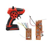 Luwecf Ensemble de Contrôle à Distance pour Véhicules RC, Système Sans Fil 4 Canaux, Rouge