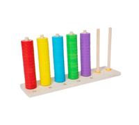 Luwecf Ensemble de jouets de séquençage de perles pour enfants, bloc d'empilage, anneaux éducatifs, jouet à empiler