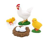 Luwecf Ensemble de jouets en plastique sur le cycle de vie des poussins et insectes