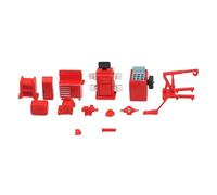 Luwecf Ensemble D'outils de Garage à L'échelle 1:64, Jouet pour Faire Semblant de Construire Une Voiture, Boîtes à Outils Automobiles, Ou