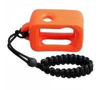 Luwecf Etui Flottant pour Caméra d'action Coque Flottante Housse Antichoc Protection Étanche Coque Légère Matériau Solide Découpes Précises pour Fixations, Orange, Flottant avec Dragonne Tressée