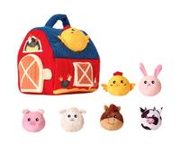 Luwecf Farm Animals Toys Toys for Toddlers, Big Barn Toy, éducation des Jouets en Peluche pour 0-6 6-12 Mois pour Enfants