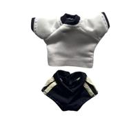 Luwecf Figurine Commencez avec Ensemble Miniature Chemise T Shirt Shorts Vêtements Poupée Femme Aspect Réaliste Confection Tissu Adapté Collection Action Déc, Noir