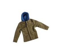 Luwecf Figurine d'action 1:12 Veste Vêtements miniatures Manteau Vêtements DIY à collectionner avec capuche Costume, Vert