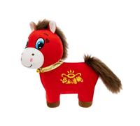 Luwecf Figurine de Cheval En Peluche, Accessoire Photo pour Le Nouvel An Chinois, Décoration pour Café, Poupée Ou Statuette. Idéal pour Les Fêtes et Les Café, 40cm