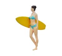 Luwecf Figurine de surf miniature 1:64, modèle de poupée miniature, accessoire photo réaliste, objets de collection, décoration de bureau, dioramas, Style E