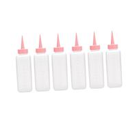 Luwecf Flacons Applicateurs à Pression, Flacons de Coloration Capillaire, Produits de Coiffure, Flacons de Shampoing, Flacons pour Laver Les Cheveux à Usage, Rose, Moyen
