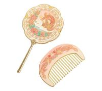 Luwecf Handheld Makeup Mirror Set Miroir Vanity de Maquillage Rétro Peigne Décoratif Brosse à Cheveux Cadeau Femme Fille Réalisé en Métal et Verre Adapté au, Style A