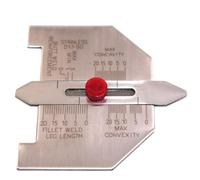 Luwecf Jauge de Mesure de Soudure pour Inspection Métallique Outil d'Analyse d'Angle Comparaison de Profil Contrôle de Hauteur en Acier Inoxydable Adaptée, Jauge D Angle De Soudure