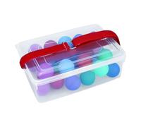 Luwecf Jeu de Balle En Plein Air avec Ceinture, 30 Balles pour Le Plaisir En Famille à La Plage, Ceinture élastique Rouge