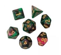 Luwecf Jeu de Dés Polyédriques En Acrylique, 4x 7x D4 D8 D10 D12 D20, Dés Multi-faces, Jouets de Divertissement pour Jeu de Rôle