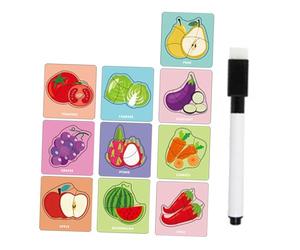 Luwecf Jeu de Mémoire et Cartes éducatives pour Enfants, Reconnaissance D'images, Cadeau D'anniversaire, Fruits et légumes