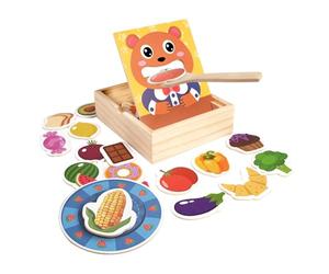 Luwecf Jeu de Simulation de Nourriture pour Enfants avec Cuillère et Jeu D'association pour La Maternelle
