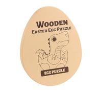 Luwecf Jeu Éducatif En Bois Puzzle En Œuf de Pâques Développement de La Motricité Fine Reconnaissance Des Formes Cadeau pour Enfants Adapté Aux Garçons et F, Puzzle de Dinosaures