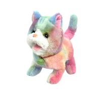 Luwecf Jouet interactif en peluche pour chat qui se déplace et fait des sons, vert