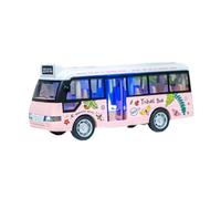 Luwecf Jouet Interactif pour Enfants, Bus Urbain avec Sons et Lumières, Modèle de Voiture à Inertie, Rose