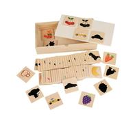 Luwecf Jouets éducatifs de jeu de puzzle d'ombre en bois Tri et empiler des jouets pour les tout-petits