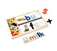 Luwecf Jouets éducatifs En Bois pour Tout-petits, Apprentissage de L'orthographe, Alphabet Assorti