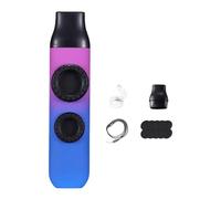 Luwecf Kazoo Professionnel à Tonalité Réglable Instrument de Musique Léger avec Corde de Suspension Parfait pour Accompagnement Musical Camping et Randonnée, Violette Bleue