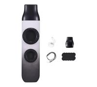 Luwecf Kazoo Professionnel à Tonalité Réglable Instrument de Musique Léger avec Corde de Suspension Parfait pour Accompagnement Musical Camping et Randonnée, Gris Blanc