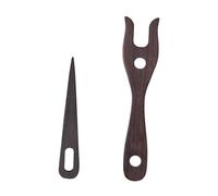 Luwecf Kit Tricotin Planche Tricotin Fourche Aiguille Bois Outil Tissage Lucet Création Corde Accessoire Artisanat Convient Aux Loisirs Créatifs Bijoux, Marron profond