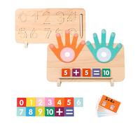 Luwecf Les Numéros de Doigt Du Plateau En Feutre Comptant Le Jeu de Mathématiques