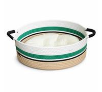 Luwecf Lit pour Chat en Fibre végétale Respirante, Panier Chat Toutes Saisons avec Fonction griffoir, Style to 3, S
