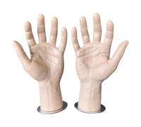Luwecf Lot de 2 Mannequins de Main pour Homme, Accessoires D'Halloween, Fausses Mains Humaines Multifonctions pour Fête à Thème, Pratique de La Peinture, Couleur de Peau