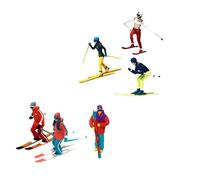 Luwecf Lot de 6 Mini Figurines de Résine 1/64 pour Construction de Diorama, Scènes de Personnages Minuscules, Projets de Bricolage, Accessoires, Fourn