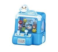 Luwecf Mini Machine à Jouets Attrapeuse Jouet Distributeur de Prix Jeu de Prise de Peluches Jouet D'Arcade Électronique Design Animal Charmant Utilisable à L, Manchot