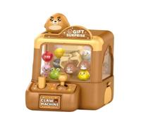 Luwecf Mini Machine à Jouets Attrapeuse Jouet Distributeur de Prix Jeu de Prise de Peluches Jouet D'Arcade Électronique Design Animal Charmant Utilisable à L, Ours