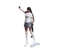 Luwecf Modèle d'échelle 1/64 Figure Mini Doll Modèle Afficher de minuscules personnes peintes à la main Figurine, Top Blanc Femelle