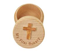 Luwecf Mon étui à Chapelet Fait Main, Boîte à Bijoux En Bois pour Bagues et