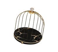 Luwecf Organisateur de Commode En Forme de Cage à Oiseaux, Porte-maquillage pour Salle de Bain, Présentoir à Parfums et Rouges à Lèvres Nordiques En Fer, or noir 1 étage