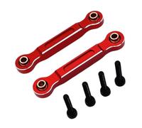 Luwecf Pack de 2 Tiges de Liaison pour Châssis Voiture RC, Éléments pour Direction avant, Rouge Argent