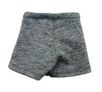 Luwecf Pantalon Court Miniature Short de Gymnastique Vêtement Décontracté Habit pour Figurine Modèle Texturé Élégant Approprié pour Compléter une Collection, Gris