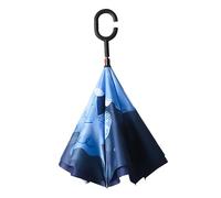 Luwecf Parapluie Inversé pour Enfants Étanche Résistant au Vent Design Mignon Double Voile Utilisation Mains Libres Pliage Compact Manche Ergonomique Adapté, Style b