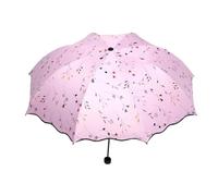 Luwecf Parapluie Pliant Transportable Soleil Pluie Résistant Imperméable Structure Renforcée Tissu Léger Poignée Portable Adapté pour Homme Femme Sortie, Rose