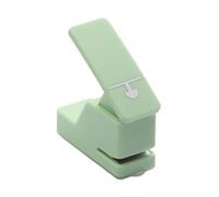Luwecf Perforatrice Papier Poinçon Manuel Trou Unique Accessoires de Papeterie Compact Idéal pour Fabrication Cartes Scrapbooking Journal Usage Étudiant Bure, Trou de Champignon Vert
