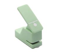 Luwecf Perforatrice Papier Poinçon Manuel Trou Unique Accessoires de Papeterie Compact Idéal pour Fabrication Cartes Scrapbooking Journal Usage Étudiant Bure, Trou Rond Vert