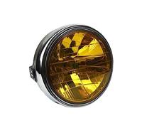 Luwecf Phare Rétro Rond Assemblage Tête Avant 8 Pouces Lentille Jaune Installation sans Modification en Aluminium PP Excellente Durabilité Compatible
