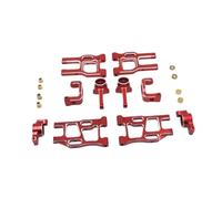 Luwecf Pièces de rechange pour voiture RC 1/10, kits d'accessoires, outils de loisirs professionnels, pièces de rechange en métal, mise à niveau pour camion, Rouge