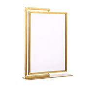 Luwecf Poster Stand Porte Affiche Présentoir A4 Support Double Face Structure Stable Polystyrène Acier Inoxydable Adapté pour Écoles Festivals Expositions de, or