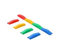 Luwecf Poutres D'équilibre pour Enfants avec éléments de Parcours D'obstacles, Pierres de Gué Colorées pour Garçons et Filles, 4 pièces arc-en-ciel