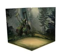 Luwecf Présentoir de Figurines D'action avec Vitrine de Véhicules Miniatures, Ruines forestières