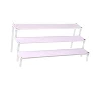 Luwecf Présentoir surélevé en Acrylique Bois Étagère pour Figurines Rangements de Comptoir Porteépices Escalier Adaptés pour Collections Maison, 3 Couches 50CM