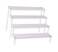 Luwecf Présentoir surélevé en Acrylique Bois Étagère pour Figurines Rangements de Comptoir Porteépices Escalier Adaptés pour Collections Maison, 4 Couches 30CM